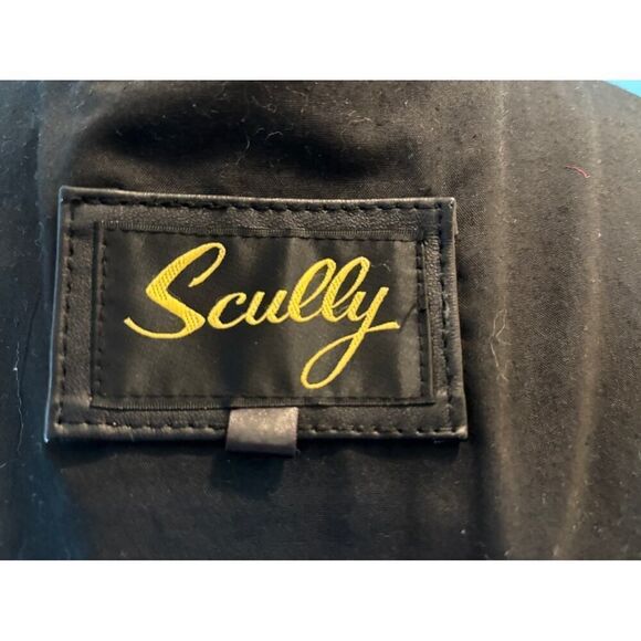 EUC! Scully Black Leather Vest Western Yolks Snap Close Lined 2 Pockets XL - Picture 8 of 8